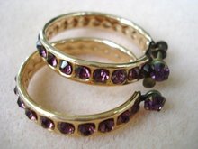 Beautiful jewelled Hoop Earrings