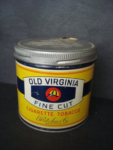 Cigarette Tobacco Tin Old Virginia Fine Cut