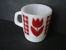 Vintage Mug Red Tulip