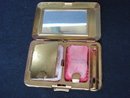 Powder Compact Red Enamel Gold Decoration