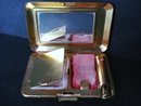 Powder Compact Red Enamel Gold Decoration