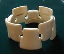 Vintage One of the Kind Bracelet by Inuit Eskimo Whale Bone Ivory