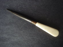 Rare Victorian Bone Handle Sewing Stiletto