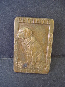 Rare Retriever Dog Club North Dakota Badge Pin Embossed