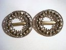 Antique Shoe Buckles Cut Steel