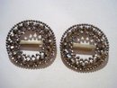 Antique Shoe Buckles Cut Steel