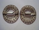 Antique Shoe Buckles Cut Steel
