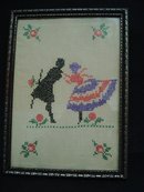 Sampler Style Silhouette Picture Circa 1920