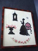 Needlework Silhouette Picture Sampler Style