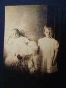 Real Photo Postcard Baby and Big Sister Photo Postcard