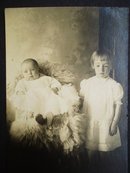 Real Photo Postcard Baby and Big Sister Photo Postcard