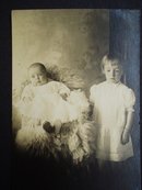 Real Photo Postcard Baby and Big Sister Photo Postcard