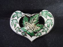 Enamel Sterling Heart Shape Brooch Winnipeg