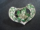 Enamel Sterling Heart Shape Brooch Winnipeg