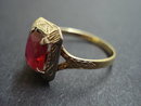 Gorgeous Gold Ring Garnet Size 8
