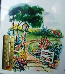 Vintage Picture with Prayer and Thermometer