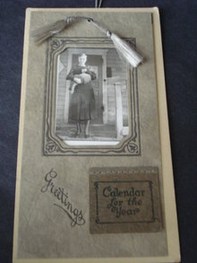 Antique Wall Calendar circa 1935