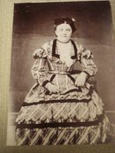 Antique Photo Lady in Plaid Dress