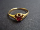 Gold Ring Ruby Stone 18k