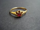 Gold Ring Ruby Stone 18k