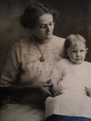 Antique Real Photo Mother and Baby