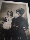 Real Photo Mother and Young Daughter