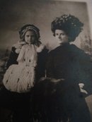 Real Photo Mother and Young Daughter
