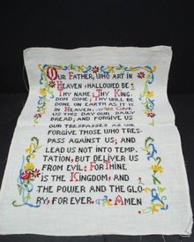 Embroidered Prayer Sampler