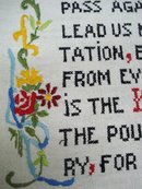 Embroidered Prayer Sampler