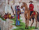 Fabric Canada Natives and RCMP Officer