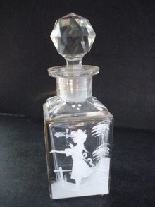 Mary Gregory Glass Perfume Bottle Decanter
