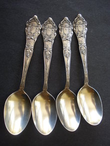 Antique Sterling Spoons Idaho Set of 4