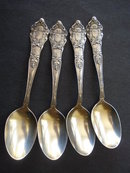 Antique Sterling Spoons Idaho Set of 4