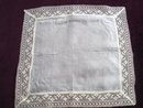 Silk Lace Handkerchief Antique Wedding Hanky