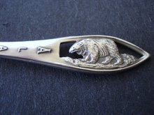 Sterling Souvenir Spoon Alaska Skagway