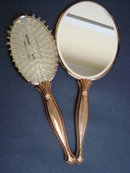 Antique Brush and Mirror Set