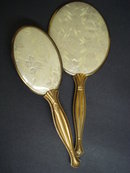 Antique Brush and Mirror Set