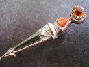 Antique Scottish Brooch Sterling Dirk Dagger
