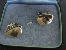 Sterling Cuff Links Black Alaska Diamond