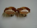 Marvelous Vintage Thermoset Earrings Shades of Brown and Beige