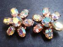 Antique Earrings Diamante Clip on
