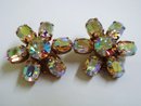Antique Earrings Diamante Clip on