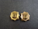 Iridescent Diamante Earrings Clip on
