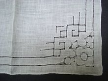 Drawn Thread Hankie Antique