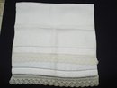 Antique Guest Towel with Knited Lace Border