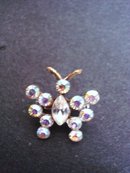Jewelled Butterfly Brooch Diamante Butterfly