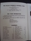 1961 Dallas Cowboys Press Radio TV Guide