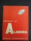 1956 Football Info University of Alabama