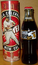 2001 Coca-Cola Cal Ripken Celebrates 21 Years Commemorative Bottle in Canister