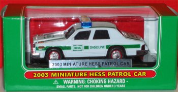 Hess Miniature Patrol Car - 2003